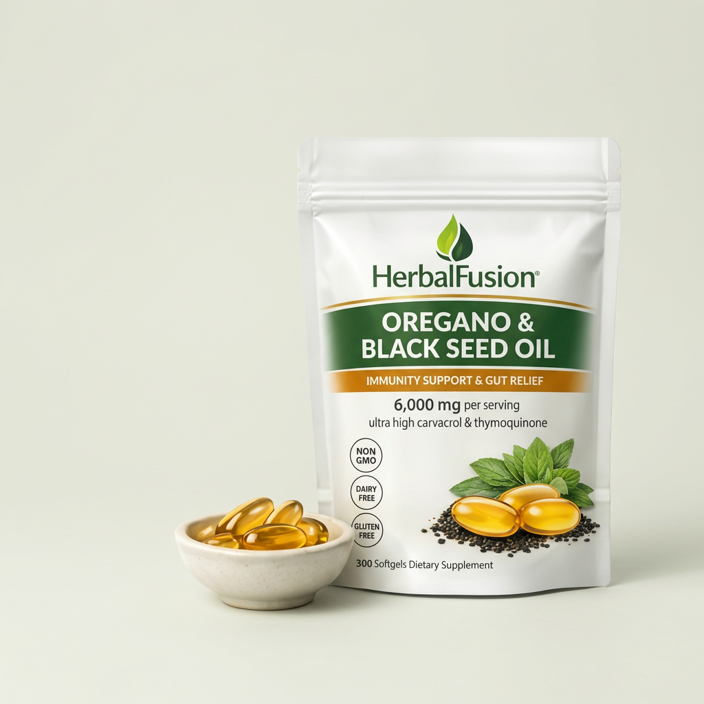 Herbal fusion dual action Oil of Oregano and black seed Softgels